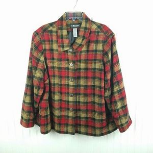 Plus Size Sag Harbor plaid jacket size 24